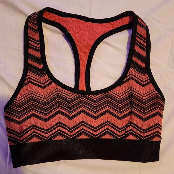lululemon athletica Other - Girls Lululemon Pink and Black Chevron sports bra